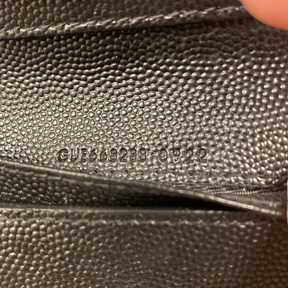Saint Laurent Black Wallet with Silver Logo - Picture 3 of 7